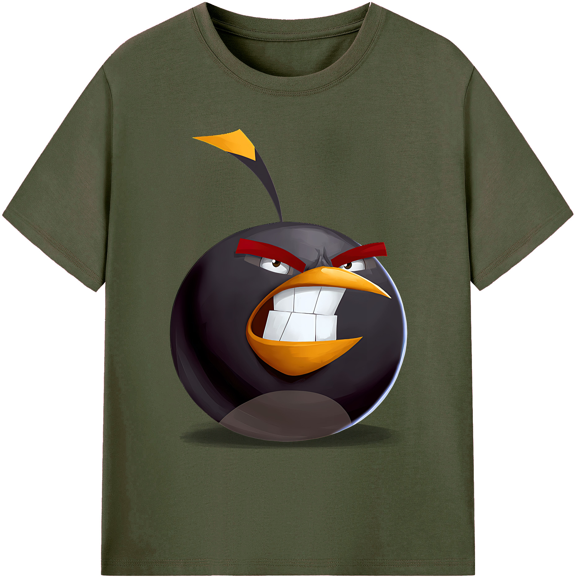 （画像用） Angry Birds アングリーバード 綿100％ メンズ半袖Tシャツ｜肌触りやわらか＆通気性